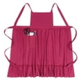thumbnail image 1 of Unique Bargains Aprons for Women with Pockets Kitchen Apron Extra Long Waist Red, 1 of 6
