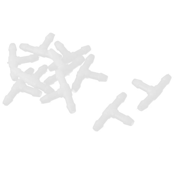 Unique Bargains Aquarium Air Pump Plastic 35mm long T Shaped 3 Ways Outlet Adapters 10 Pcs