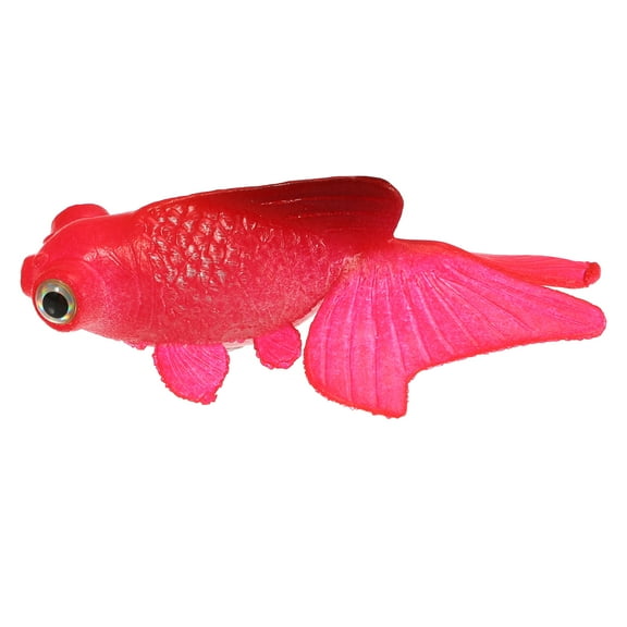 Unique Bargains Aquarium Artificial Golden Fish Ornament Glowing Simulation Animal Decor with Suction Cup Red