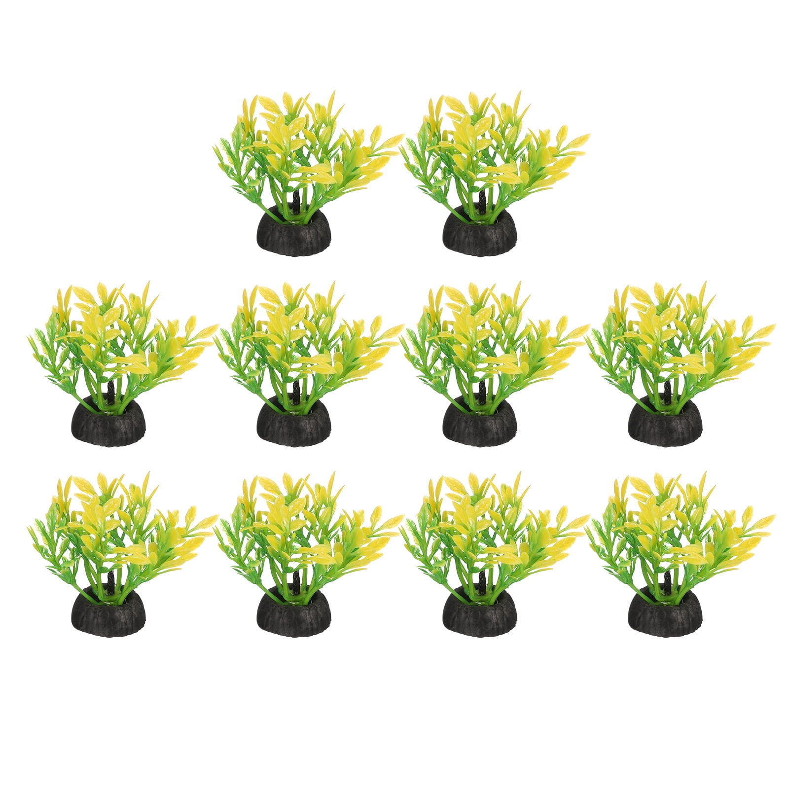 Unique Bargains Aquarium Artificial Plants Decoration for Tank Green Yellow-Green