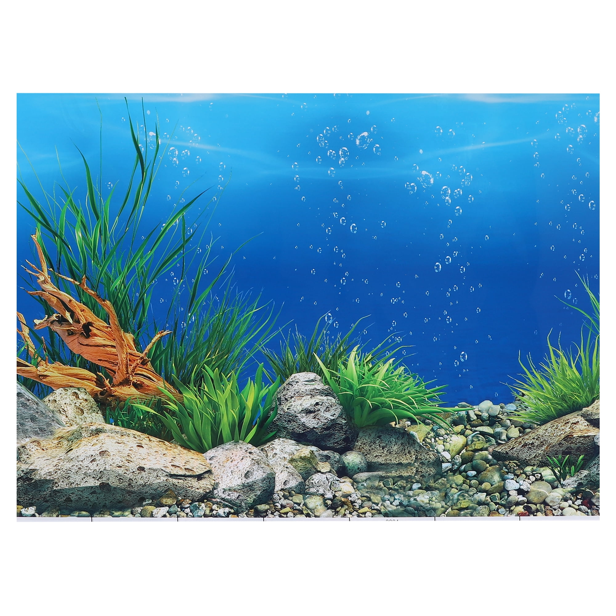 Unique Bargains Aquarium Background Poster Double-sided Fish Tank  Background Decorative Paper Sticker 24.41x19.69 