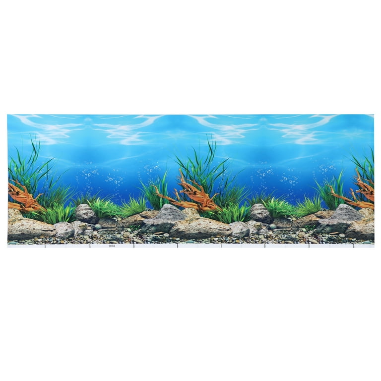 Unique Bargains Aquarium Background Poster Double-sided Fish Tank