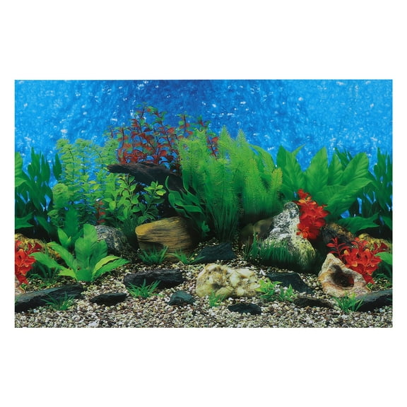 Unique Bargains Aquarium Background Poster Double-sided Fish Tank Background Decorative Pictures 16.54"x11.81"