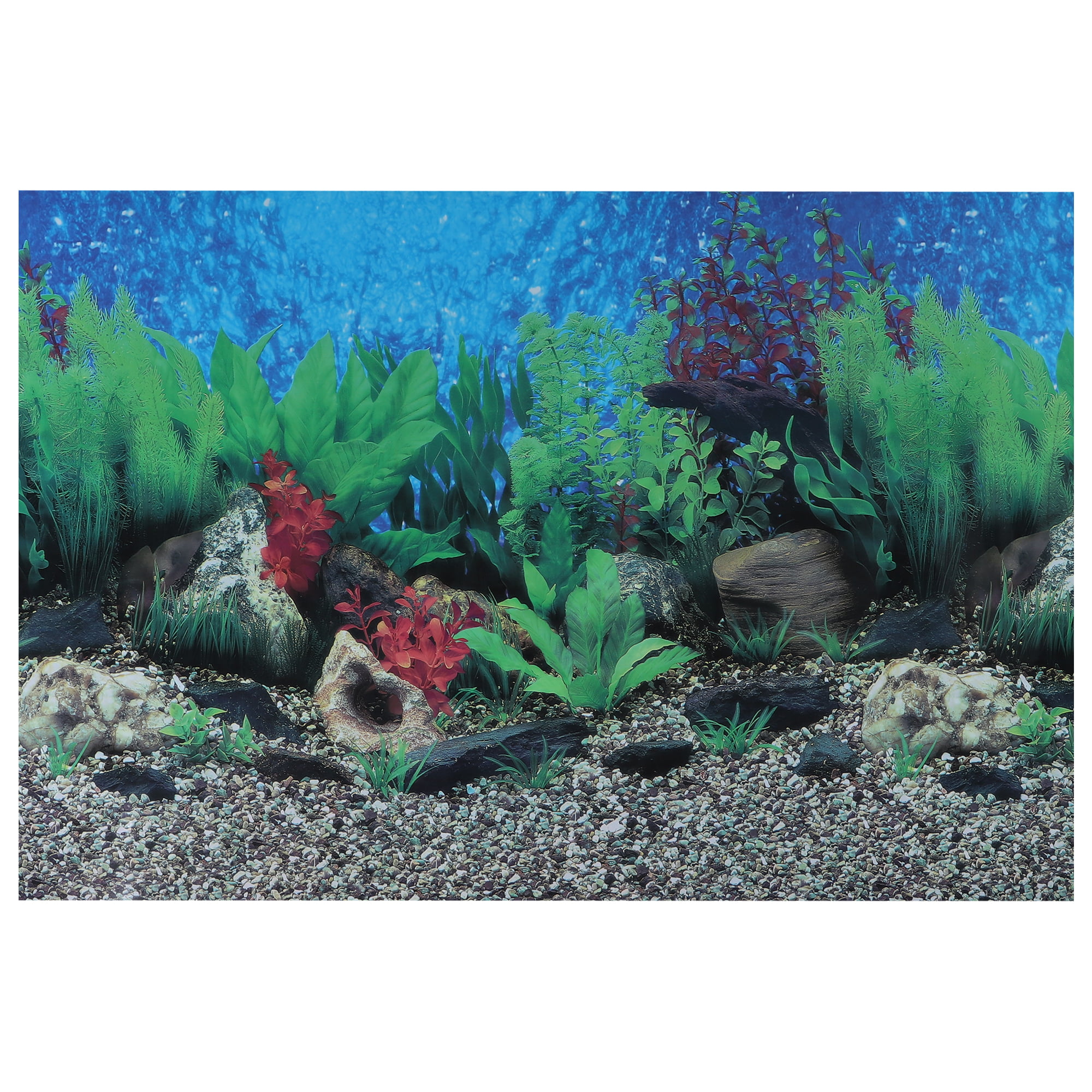 Unique Bargains Aquarium Background Poster Double-sided Fish Tank  Background Decorative Pictures PVC 48.03x27.56