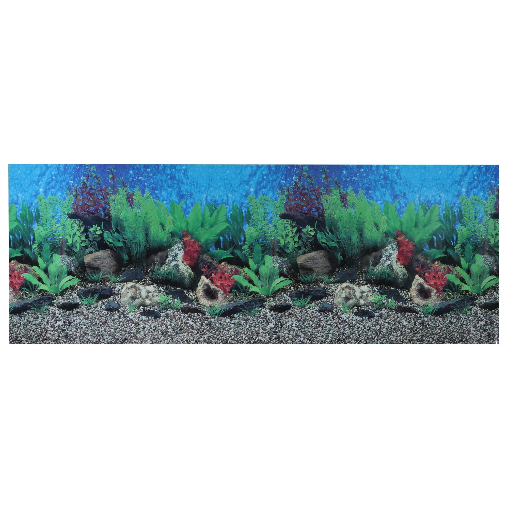 Unique Bargains Aquarium Background Poster Double-Sided Fish Tank Background Decorative Pictures PVC 40.16 inchx15.75 inch, Size: 40.16 x 15.75
