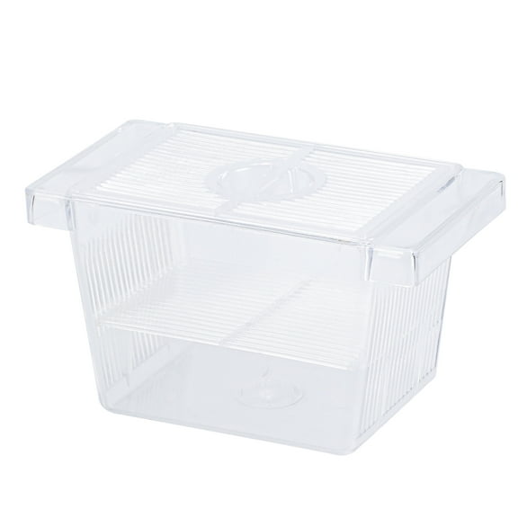 Unique Bargains Aquarium Fish Breeder Box Transparent Fish Breeder Tanks Baby Fish Breeder Box with 2 Suction Cups Small