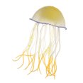 thumbnail image 1 of Unique Bargains Aquarium Jellyfish Glow Decor Fish Tank Fluorescent Jellyfish Ornament Orange 2.6"x4.5" with Suction Cup, 1 of 6