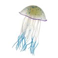 thumbnail image 1 of Unique Bargains Aquarium Jellyfish Glow Decor Fish Tank Fluorescent Jellyfish Ornaments Blue 2.6"x4.5" with Suction Cup, 1 of 6