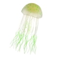 thumbnail image 1 of Unique Bargains Aquarium Jellyfish Glow Decor Fish Tank Fluorescent Jellyfish Ornaments Green 2.8"x5.5" with Suction Cup, 1 of 6