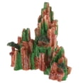 thumbnail image 1 of Unique Bargains Aquarium Landscape Mountain Decoration Artificial Aquatic Terrariums Stone Rock Green Gray 6.02", 1 of 7