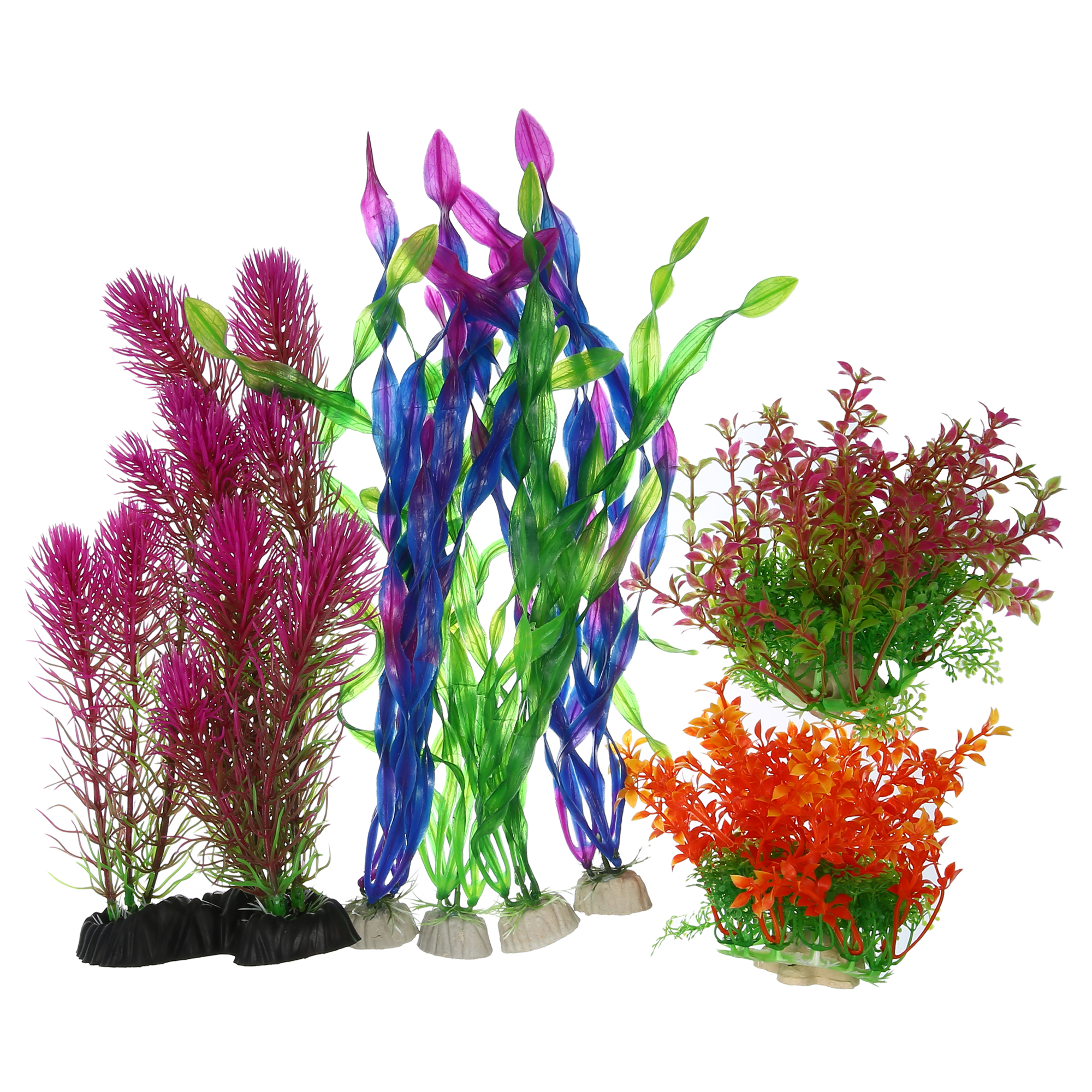 Unique Bargains Aquarium Plants Kit Fish Tank Plants Fake Colorful
