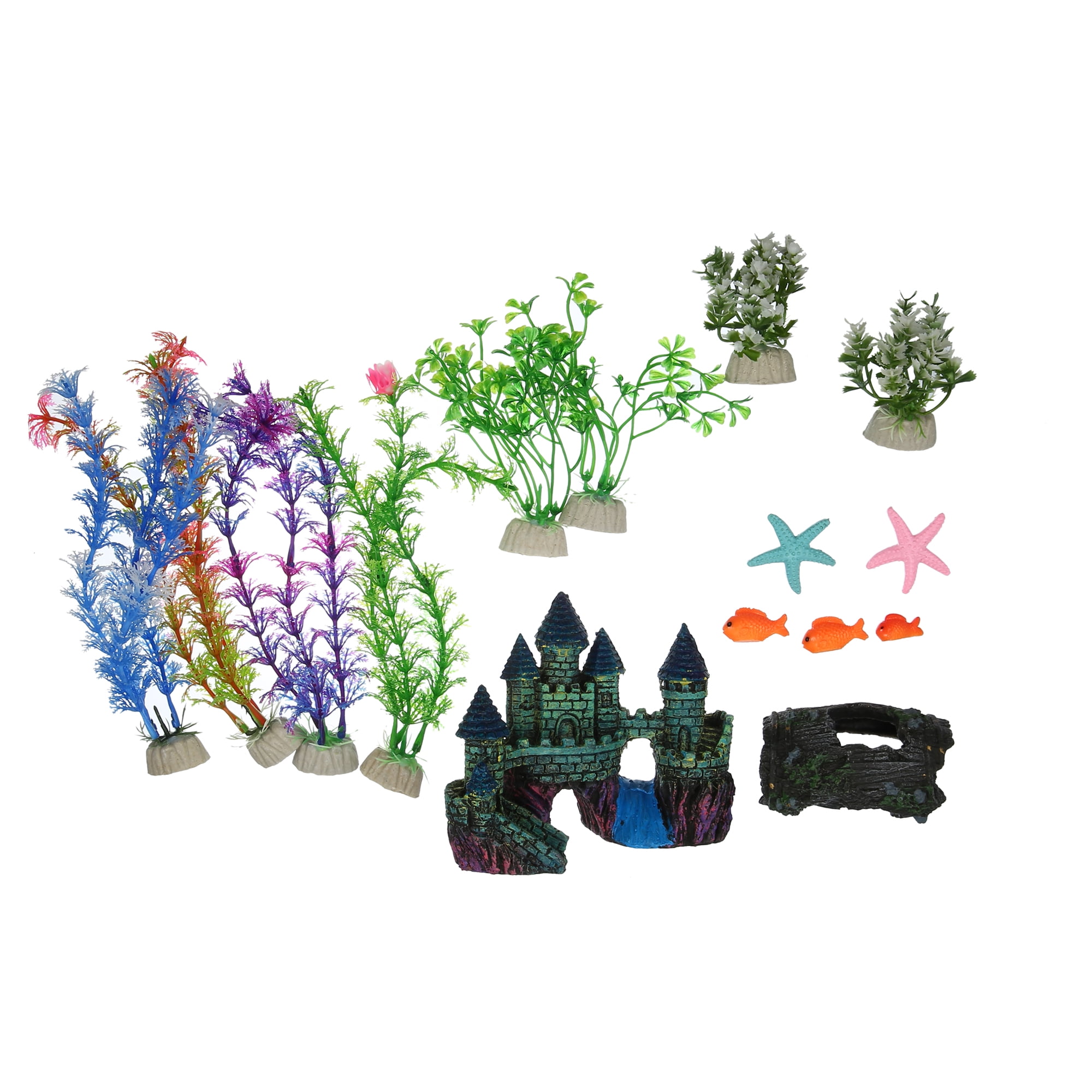Unique Bargains Aquarium Plants Kit Fish Tank Plants Fake Fish Tank