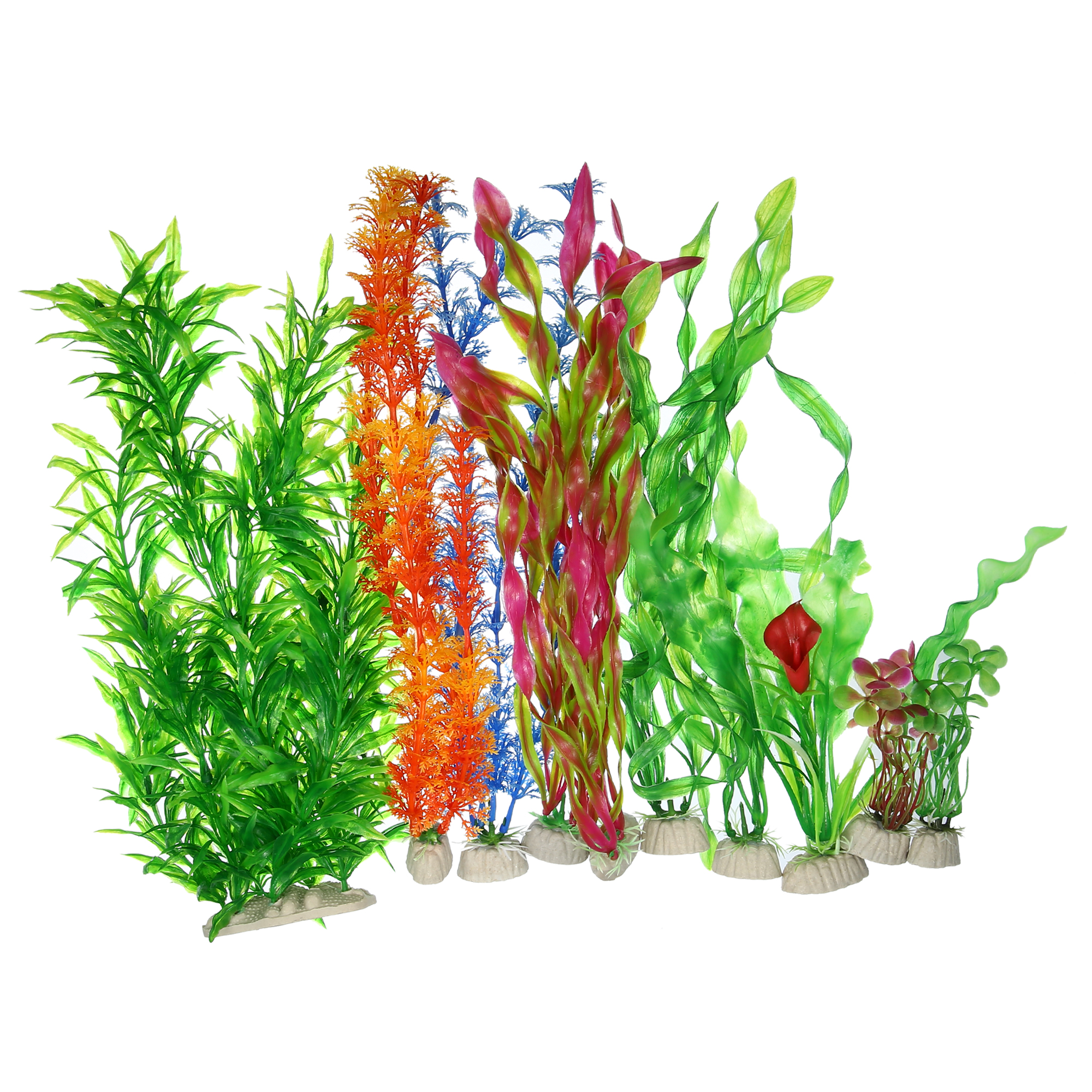 Unique Bargains Aquarium Plants Set Fish Tank Plants Fake Colorful Fish