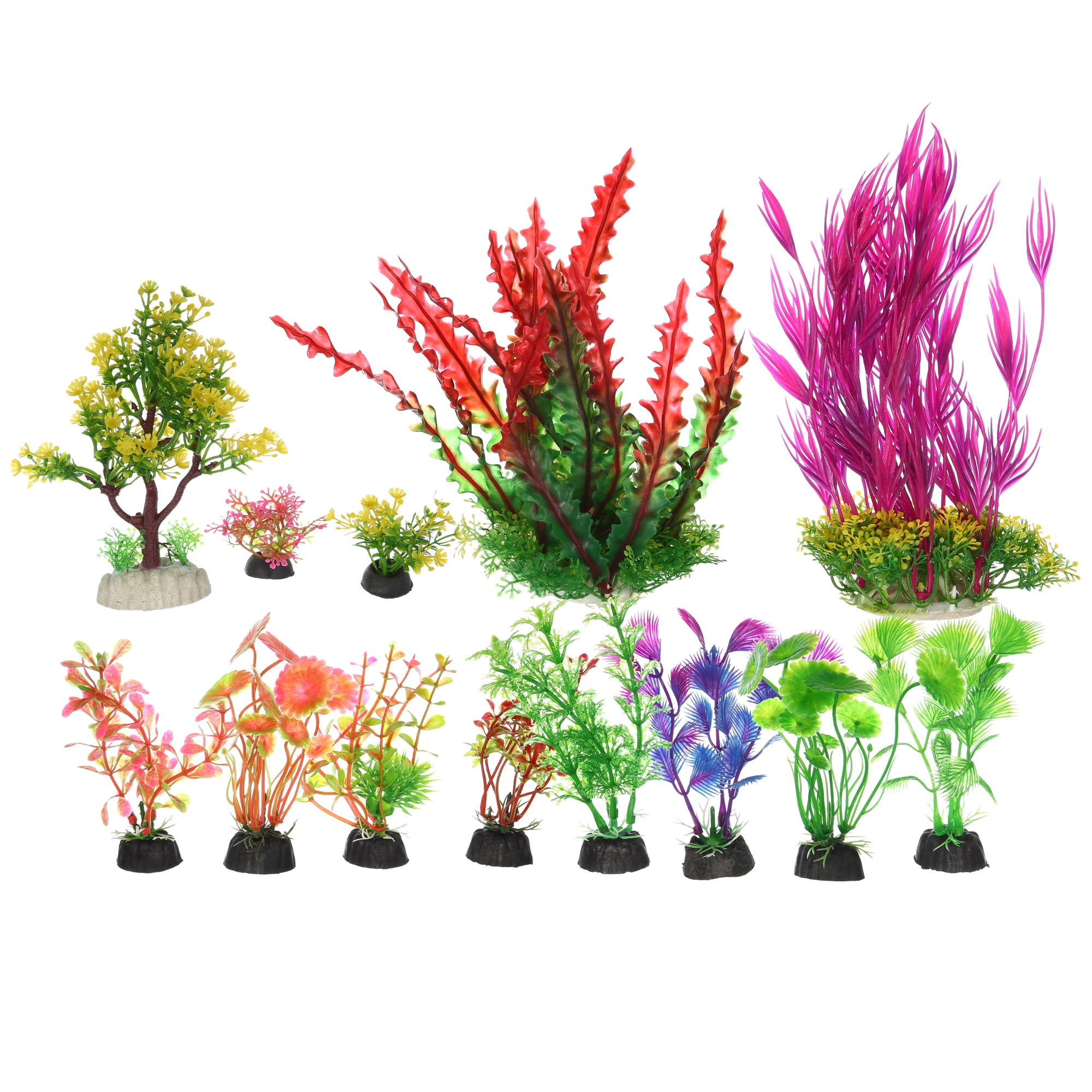 Unique Bargains Aquarium Plants Set Fish Tank Plants Fake Fish Tank