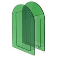 thumbnail image 1 of Unique Bargains Arch Acrylic Floral Vase Clear Geometric Decorative Vase for Home Decor Green 5x2x7", 1 of 5
