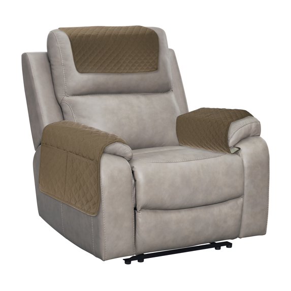 Unique Bargains Arm Cover Furniture Protect Recliner Chair Covers Camel