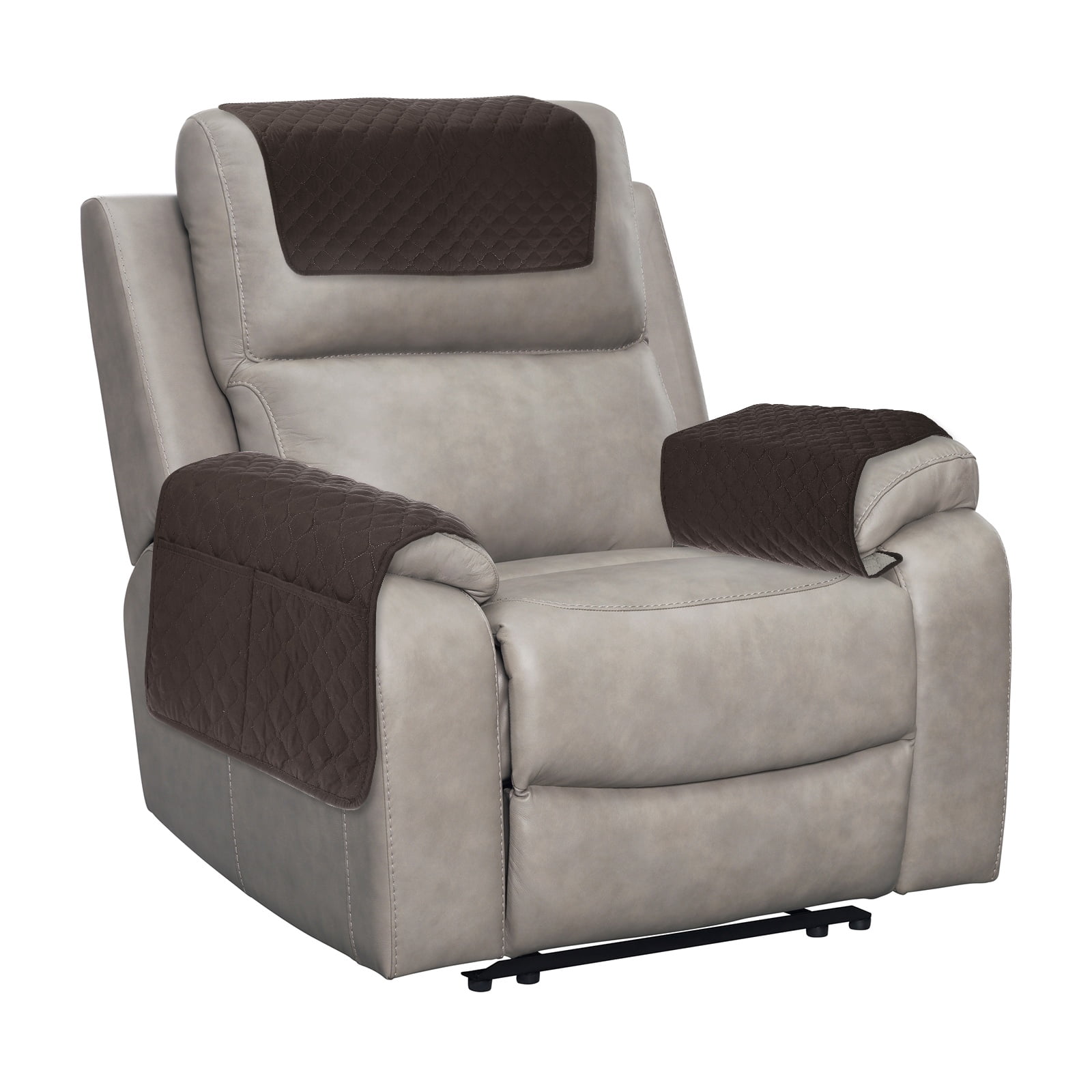 Unique Bargains Arm Cover Furniture Protect Recliner Chair Covers Coffee