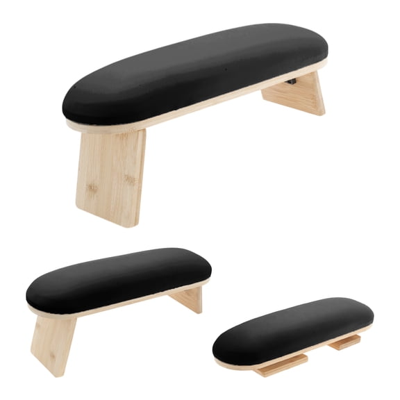 Unique Bargains Arm Rest for Nails Tech Professional Adjustable Nail Arm Rest Cushion Nail Arm Rest Soft Manicure Hand Rest Stand Black 1 Set