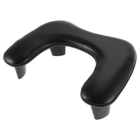 Unique Bargains Arm Rest for Nails Tech U Shaped with Detachable Brackets with Non-slip Pads Nail Hand Rest Black