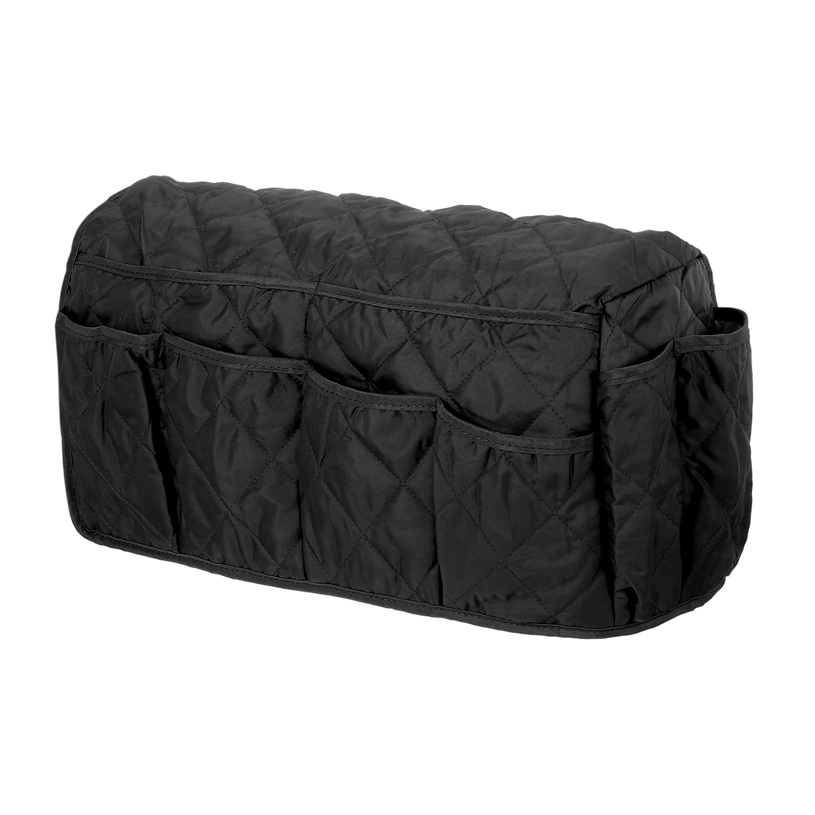 Unique Bargains Cotton Armrest Organizer Non-Slip Caddy for Sofa Couch Black