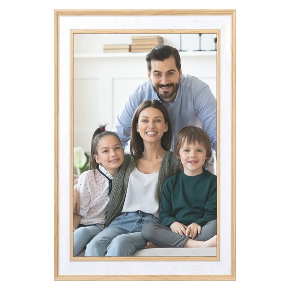 Unique Bargains Art Picture Frame for Tabletop Wall Hanging Photo Frame White 4x6