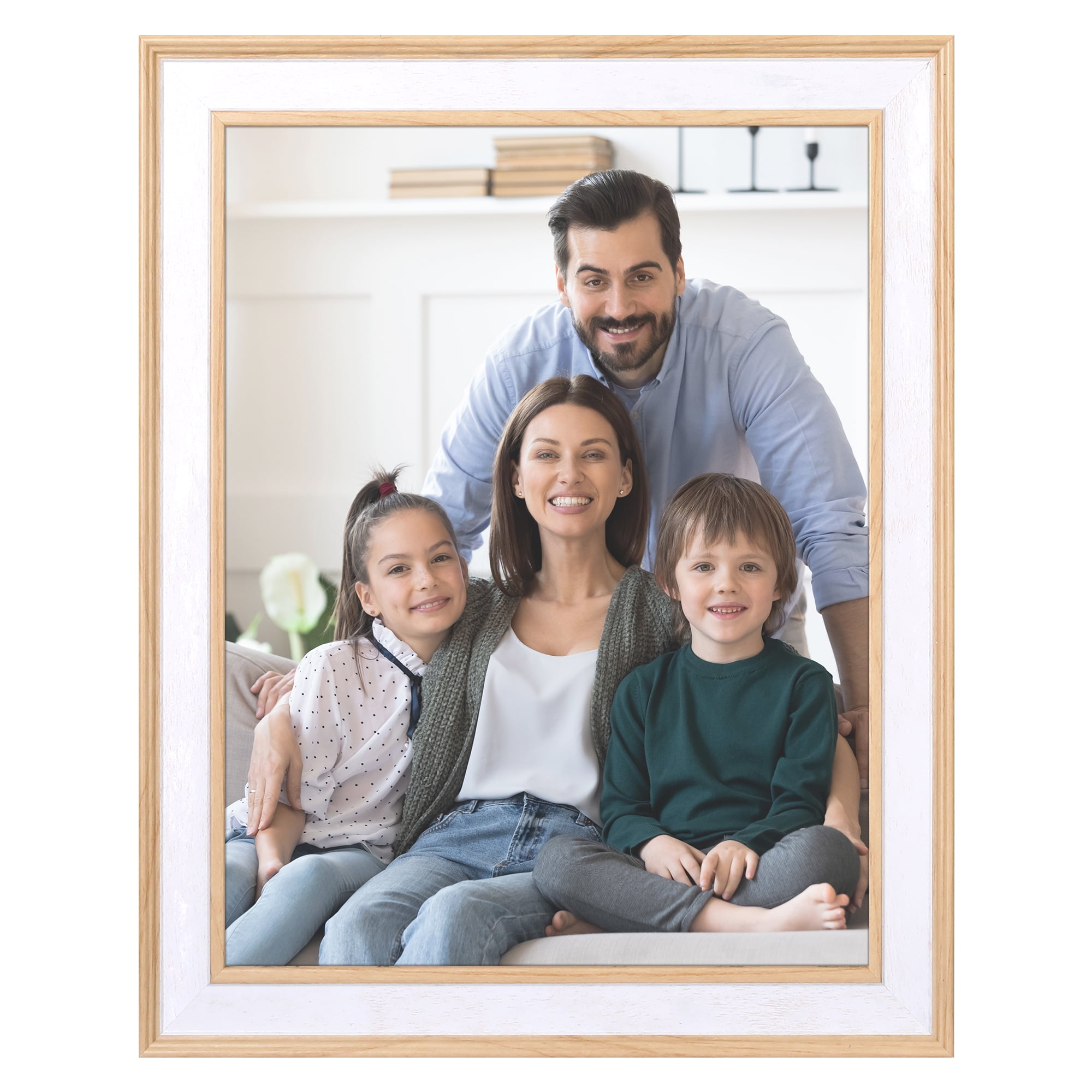 Unique Bargains Art Picture Frame for Tabletop Wall Hanging Photo Frame White 8x10