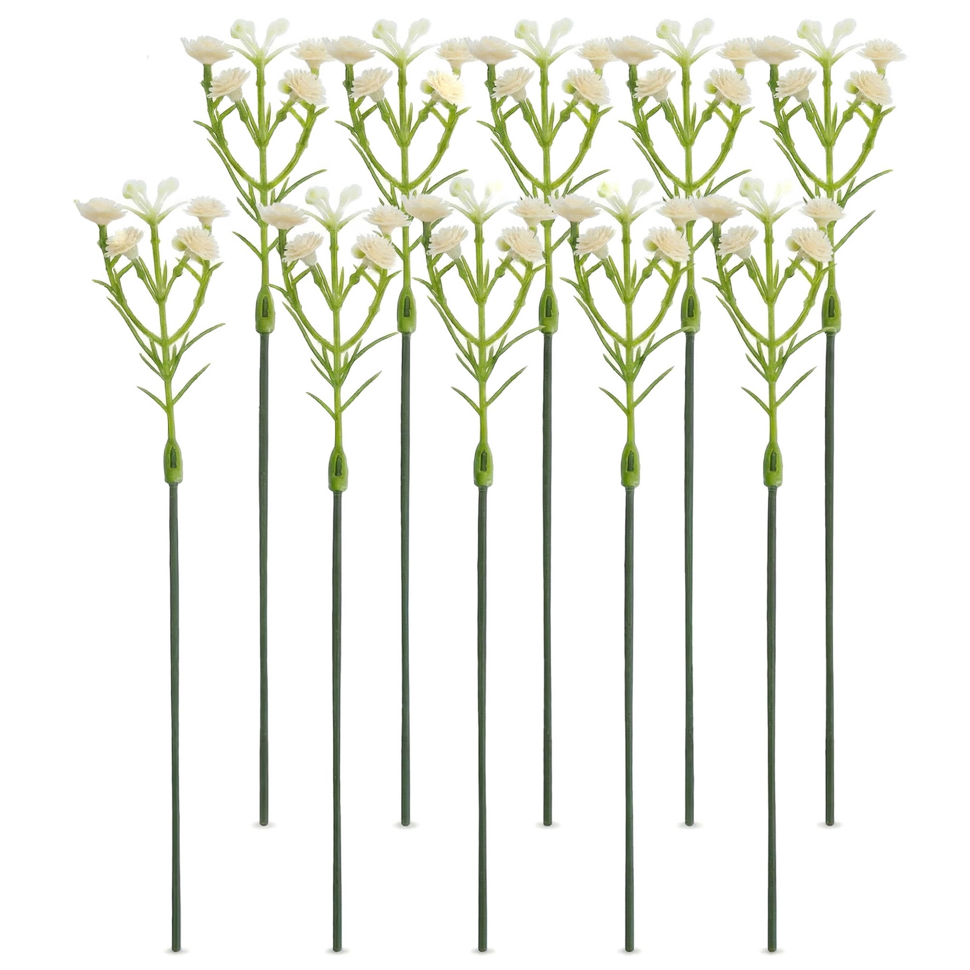 Unique Bargains Artificial Baby's Breath Flowers Faux Bouquets Champagne 8.9inch