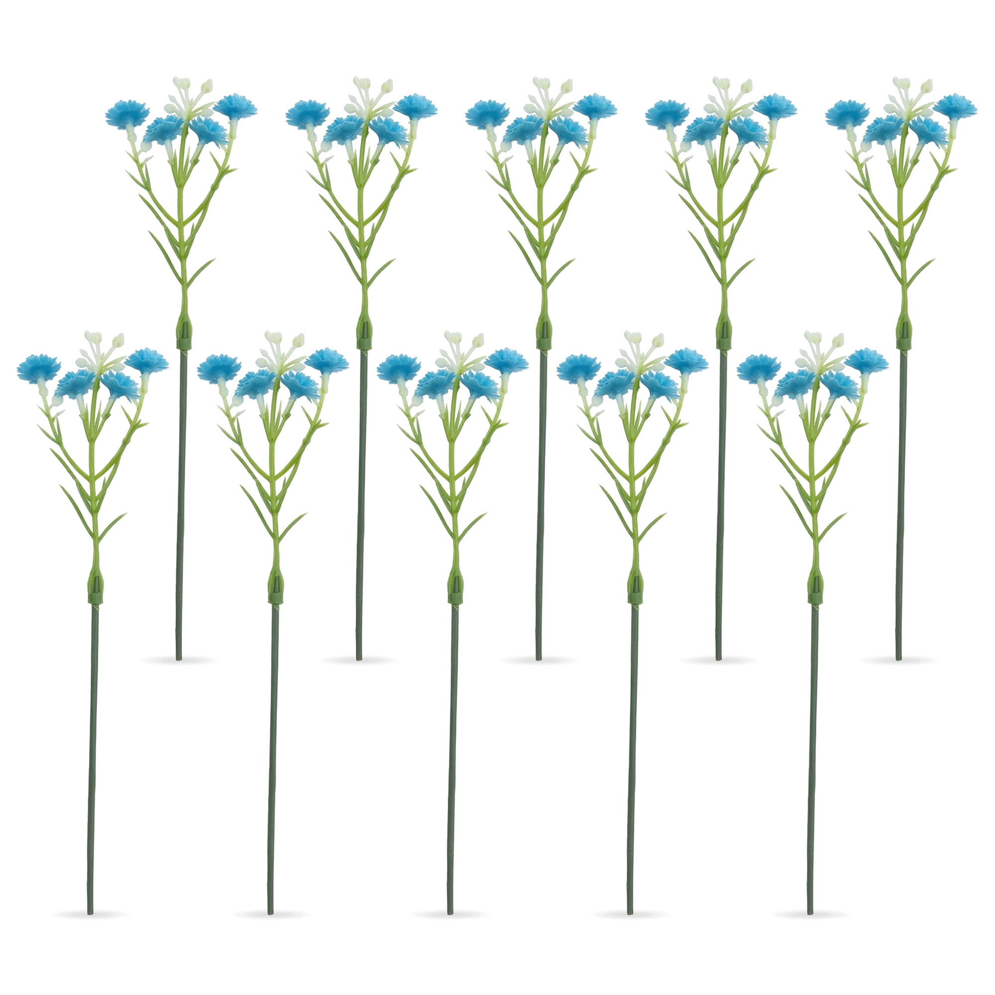Unique Bargains Artificial Baby's Breath Flowers Faux Bouquets Dark Blue 8.9inch