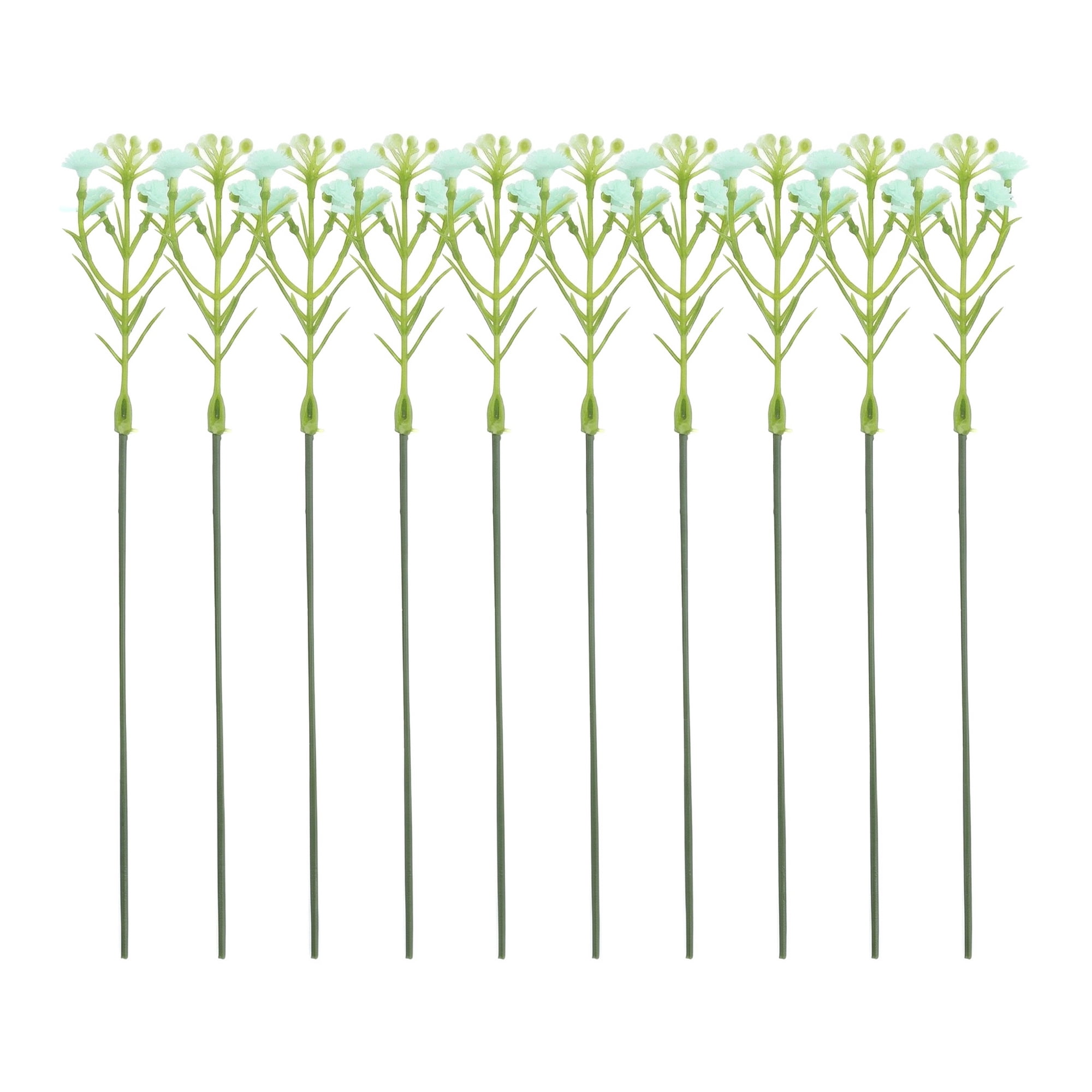 Unique Bargains Artificial Baby's Breath Flowers Faux Bouquets Light Green 8.9inch