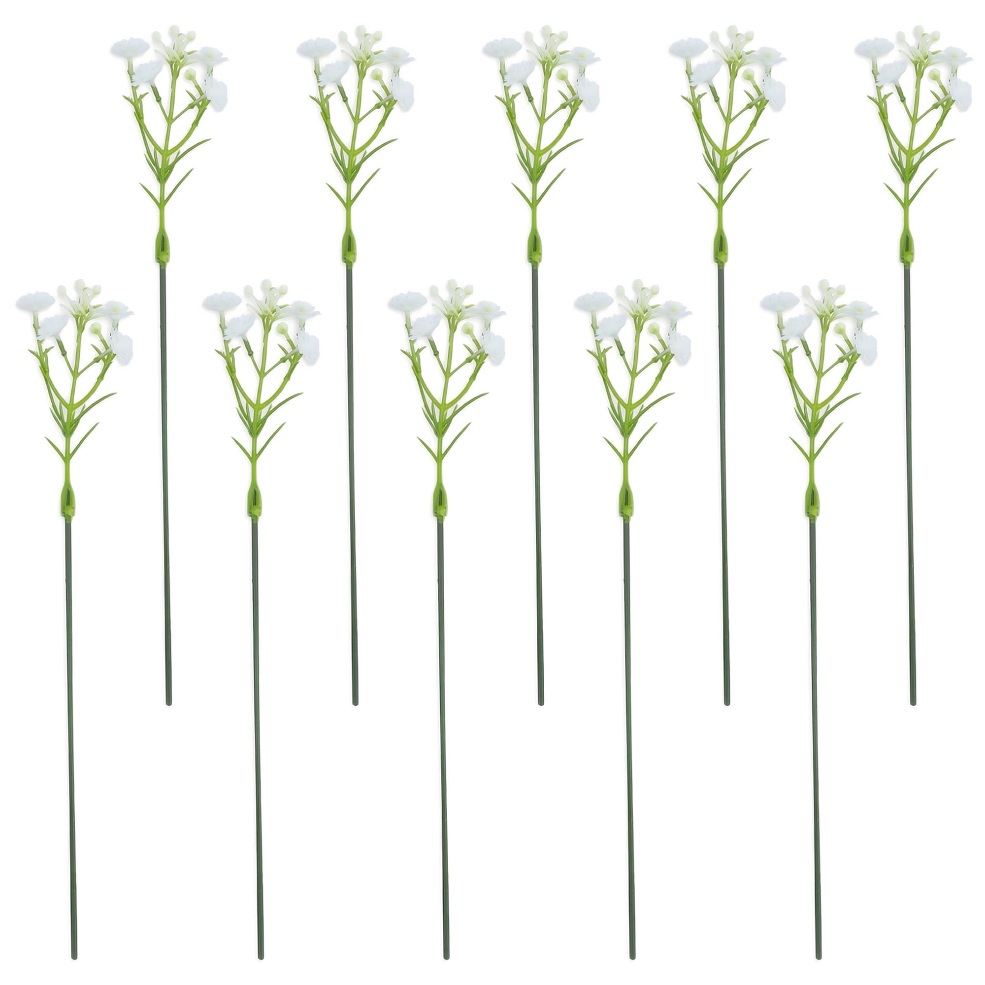 Unique Bargains Artificial Baby's Breath Flowers Faux Bouquets White 8.9inch