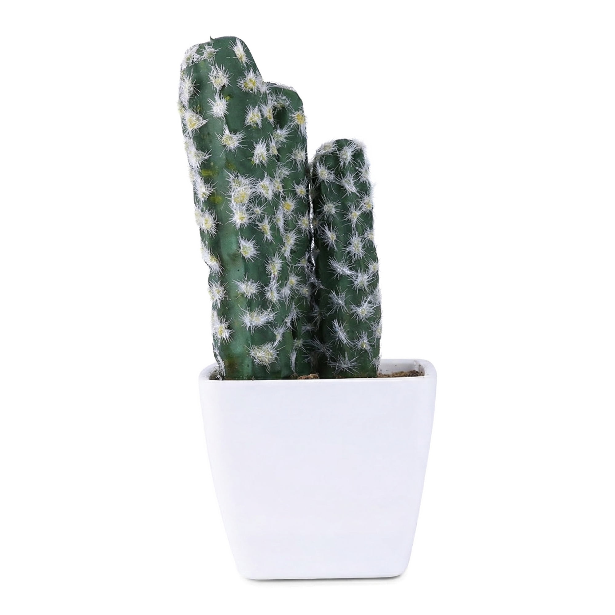 Unique Bargains Artificial Cactus Plant Pot Three-Headed Cactus 3.5"L x 3.5"W x 6.3"H