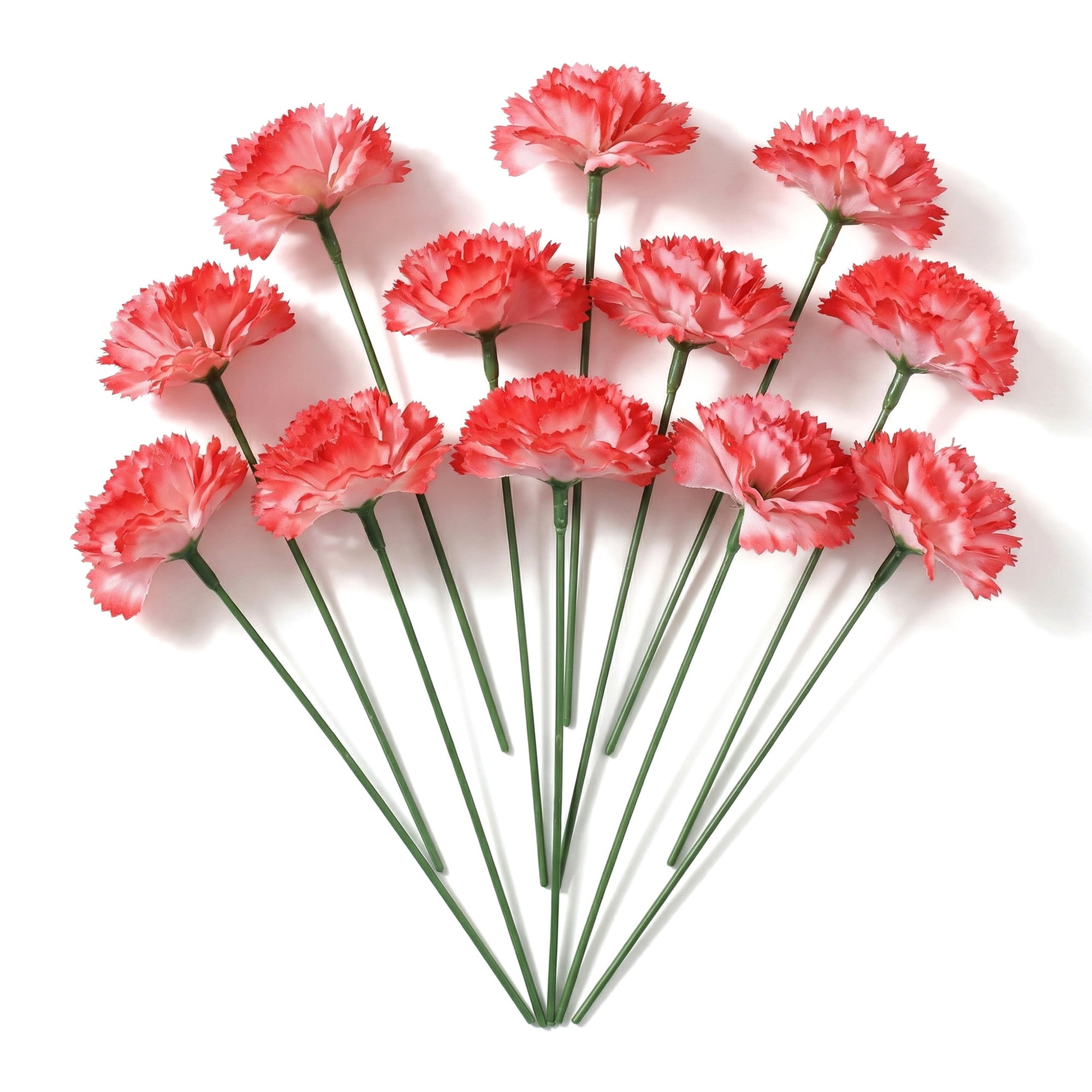 Unique Bargains Artificial Carnation Flowers with Detachable Heads Pink 5.9 in