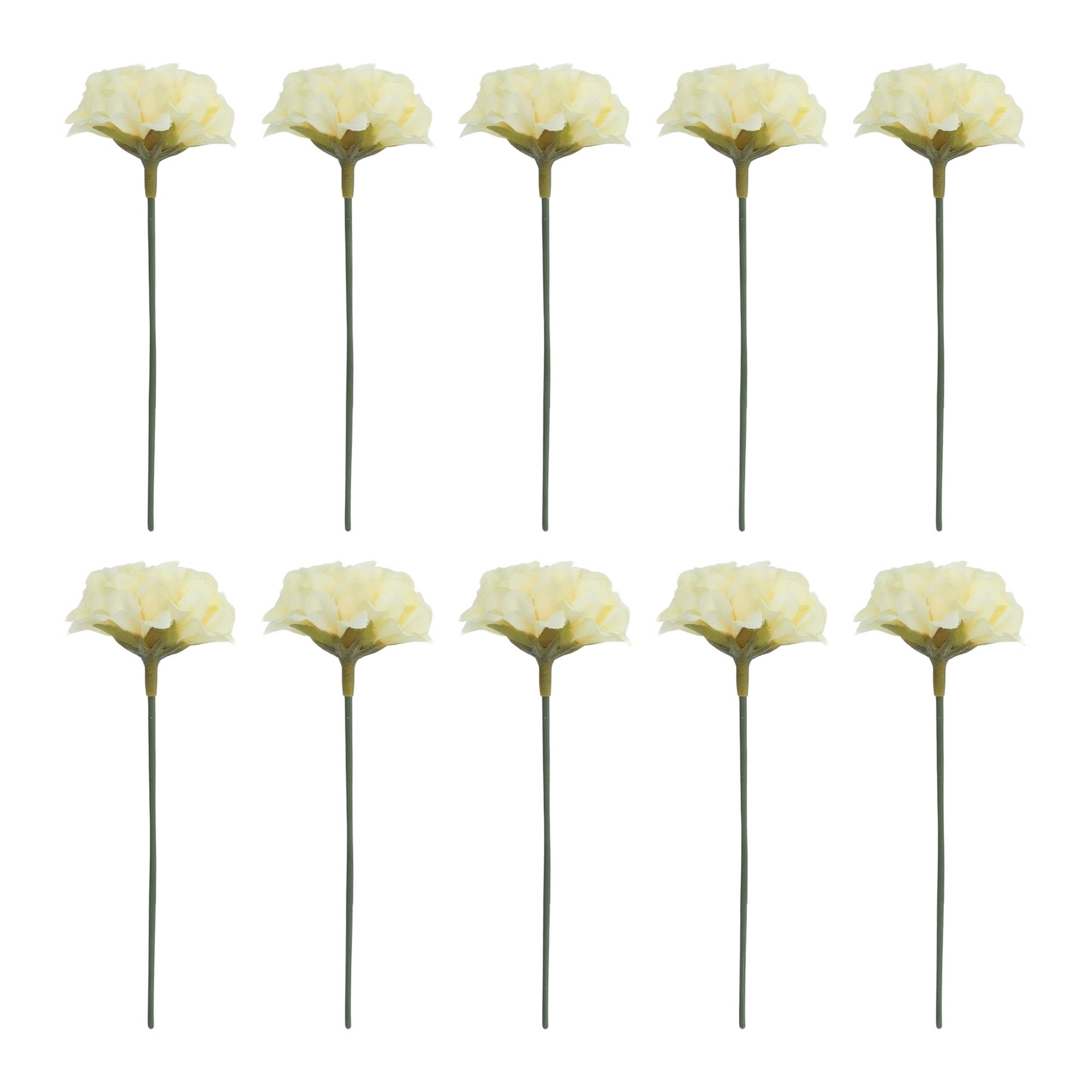 Unique Bargains Artificial Chrysanthemum Silk Mums Bouquets Light Yellow 7.1inch