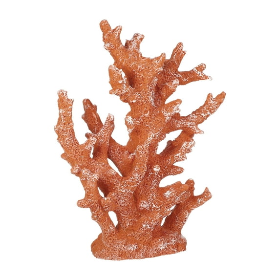 Unique Bargains Artificial Coral Decor Coral Decorations for Aquarium Resin Coral Ornaments 7.48"x2.36"x9.45" Orange