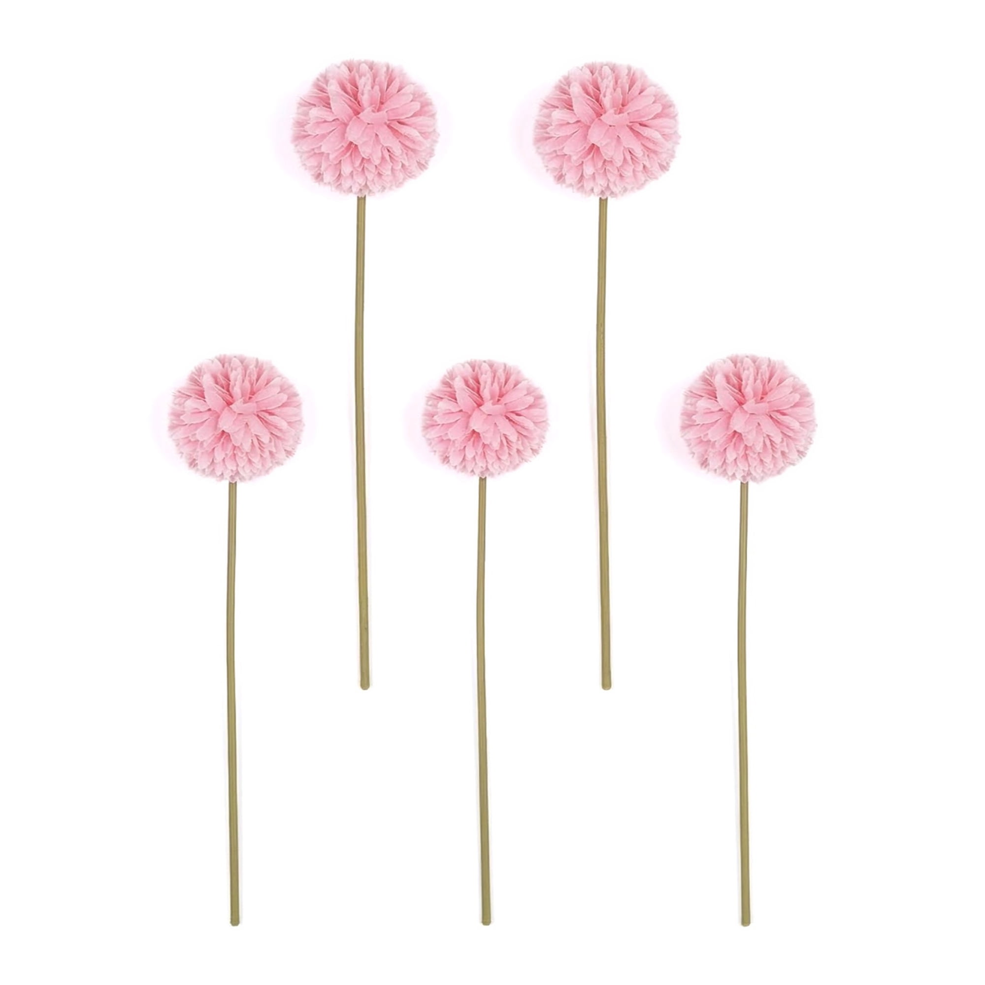 Unique Bargains Artificial Dandelion Flower Silk Bouquets Home Decor Dark Pink 11.4 in