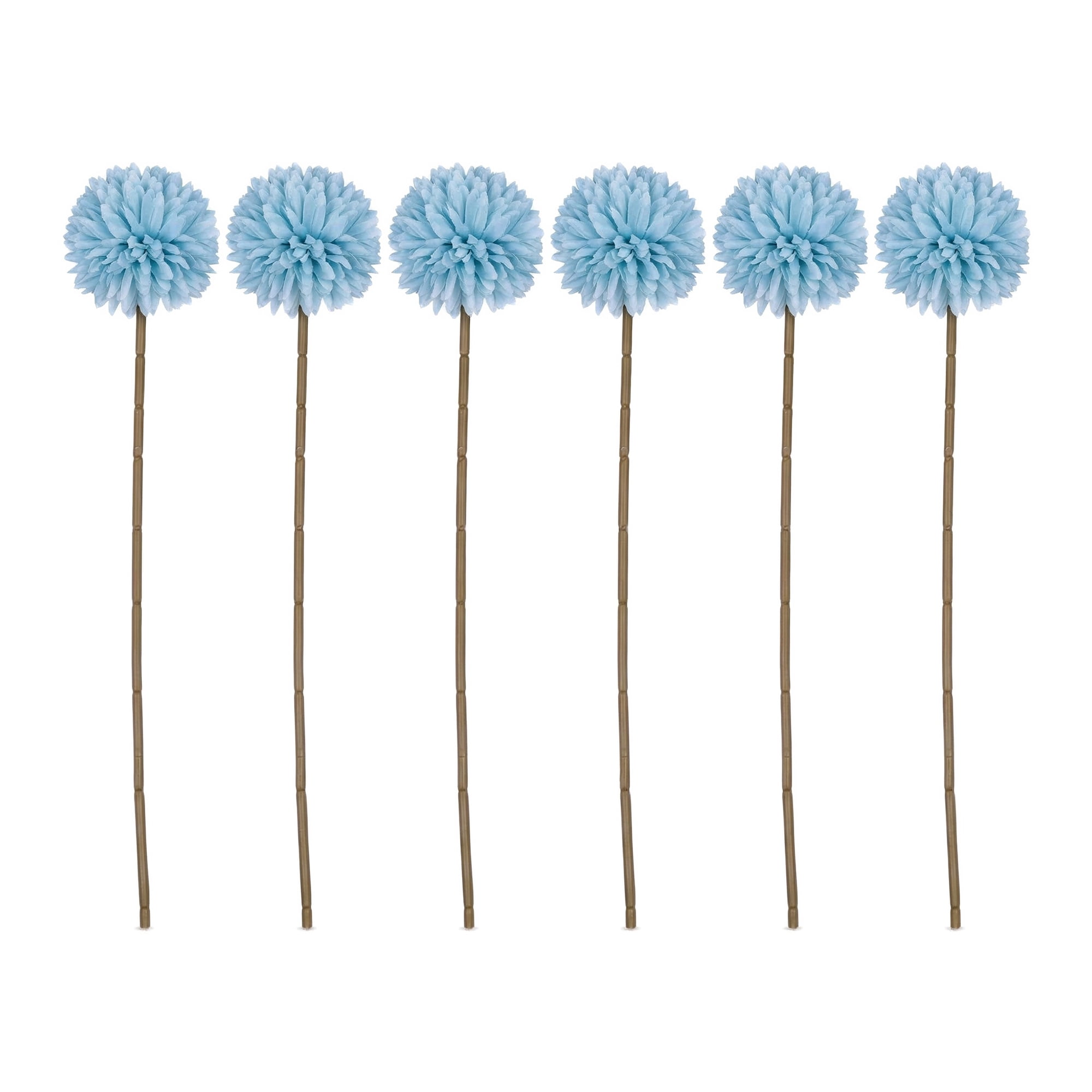 Unique Bargains Artificial Dandelion Flower Silk Pompon Bouquet Home Decor Blue 11.4 in