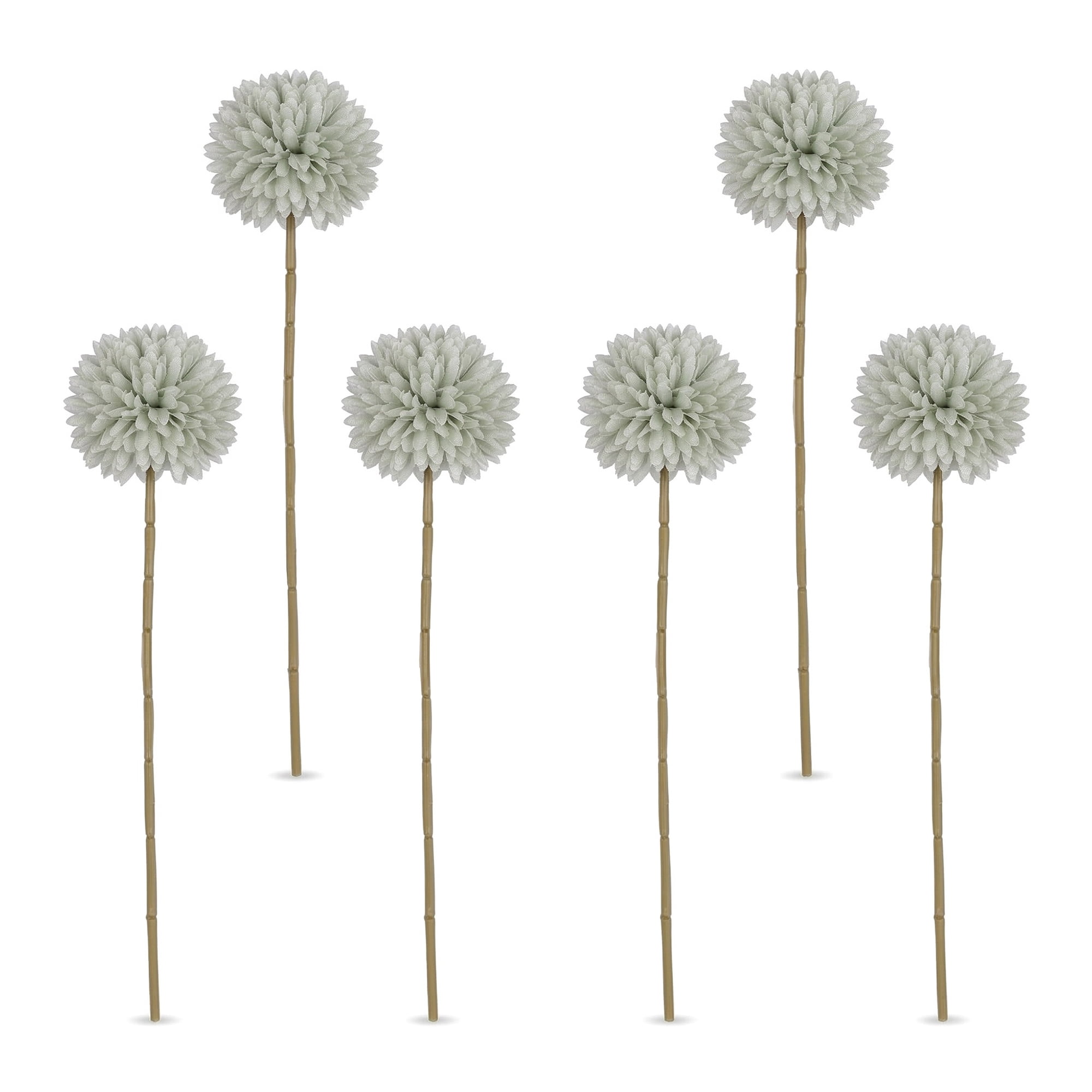 Unique Bargains Artificial Dandelion Flower Silk Pompon Bouquet Home Decor Green 11.4 in