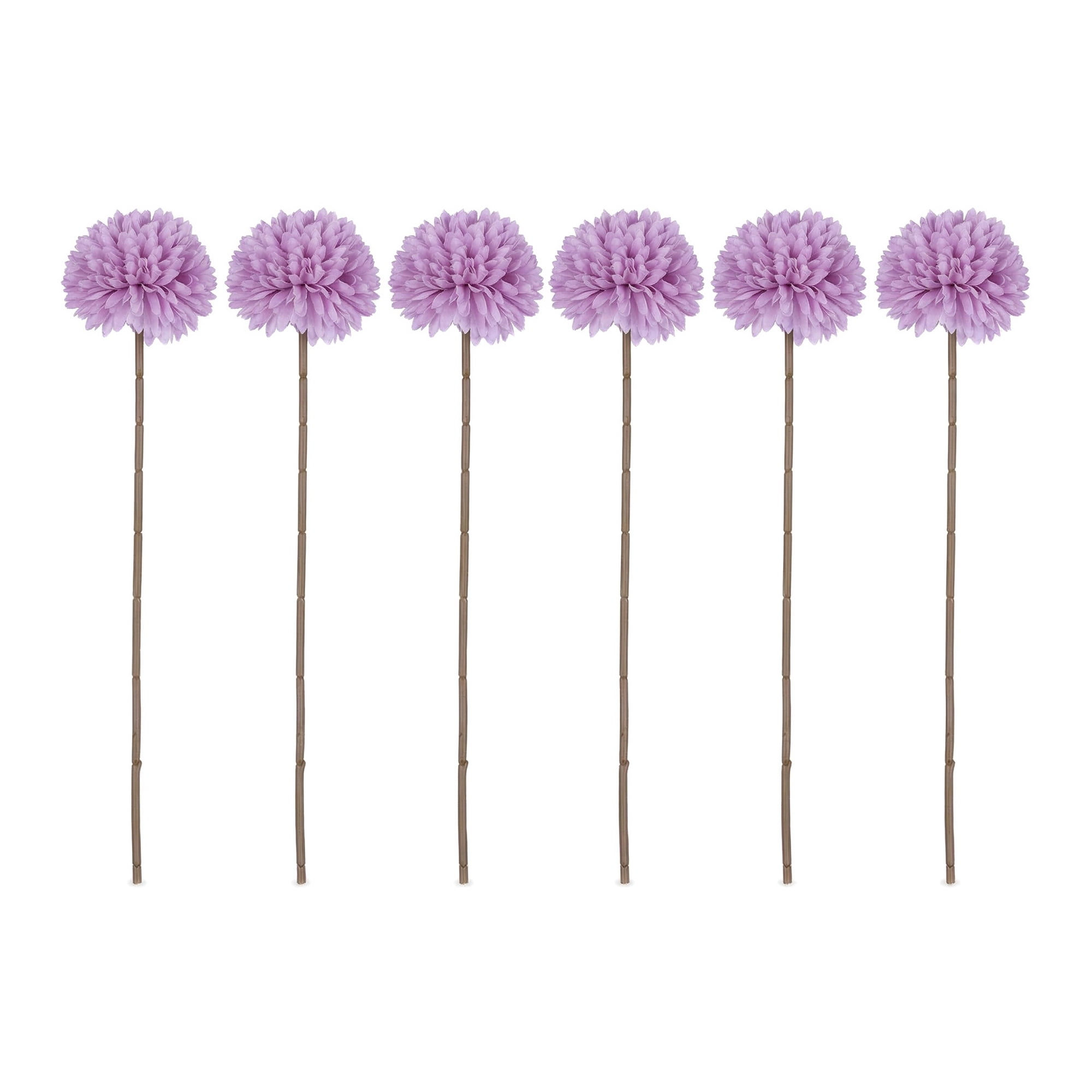 Unique Bargains Artificial Dandelion Flower Silk Pompon Bouquet Home Decor Purple 11.4 in