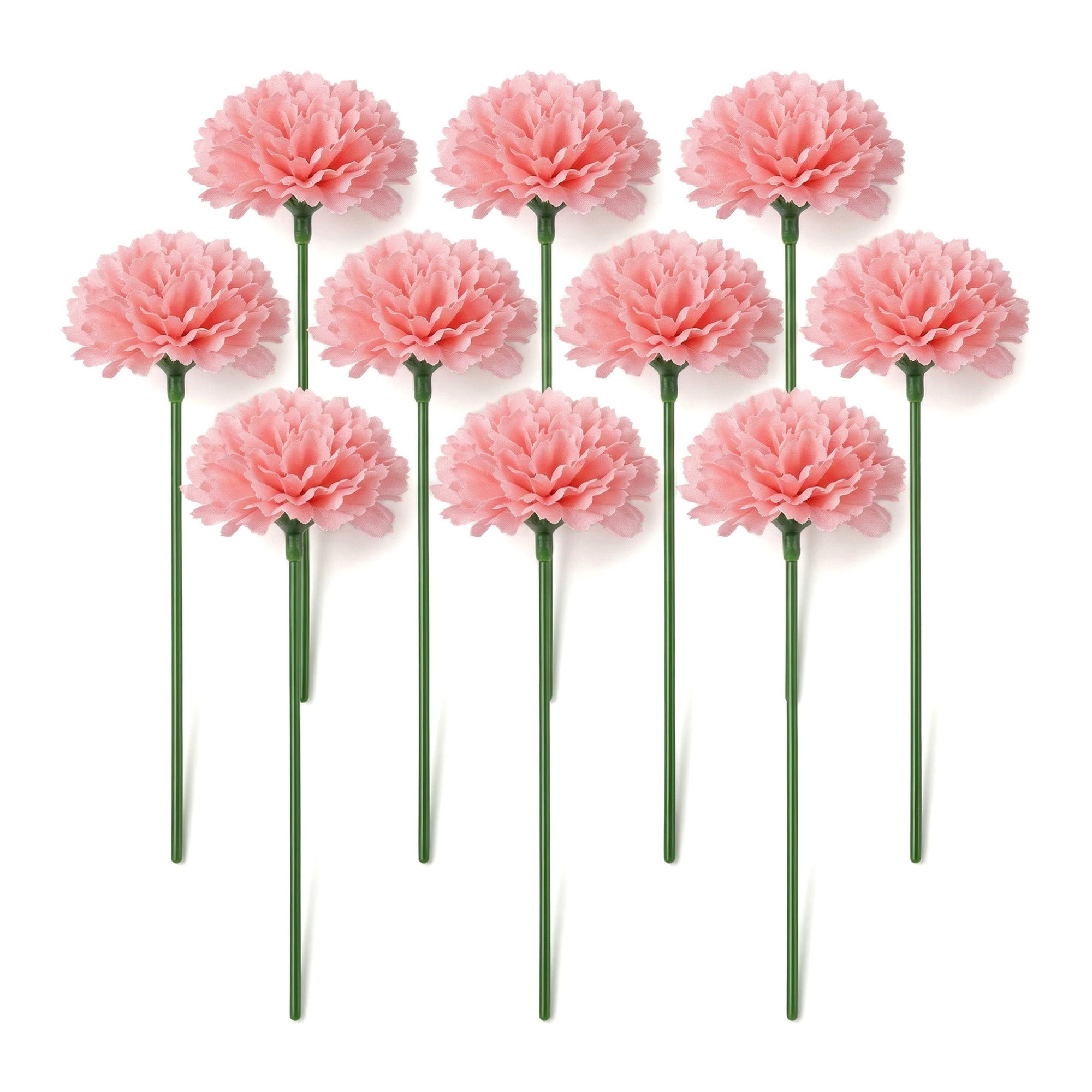 Unique Bargains Artificial Detachable Carnation Flowers Light Pink 5.9"