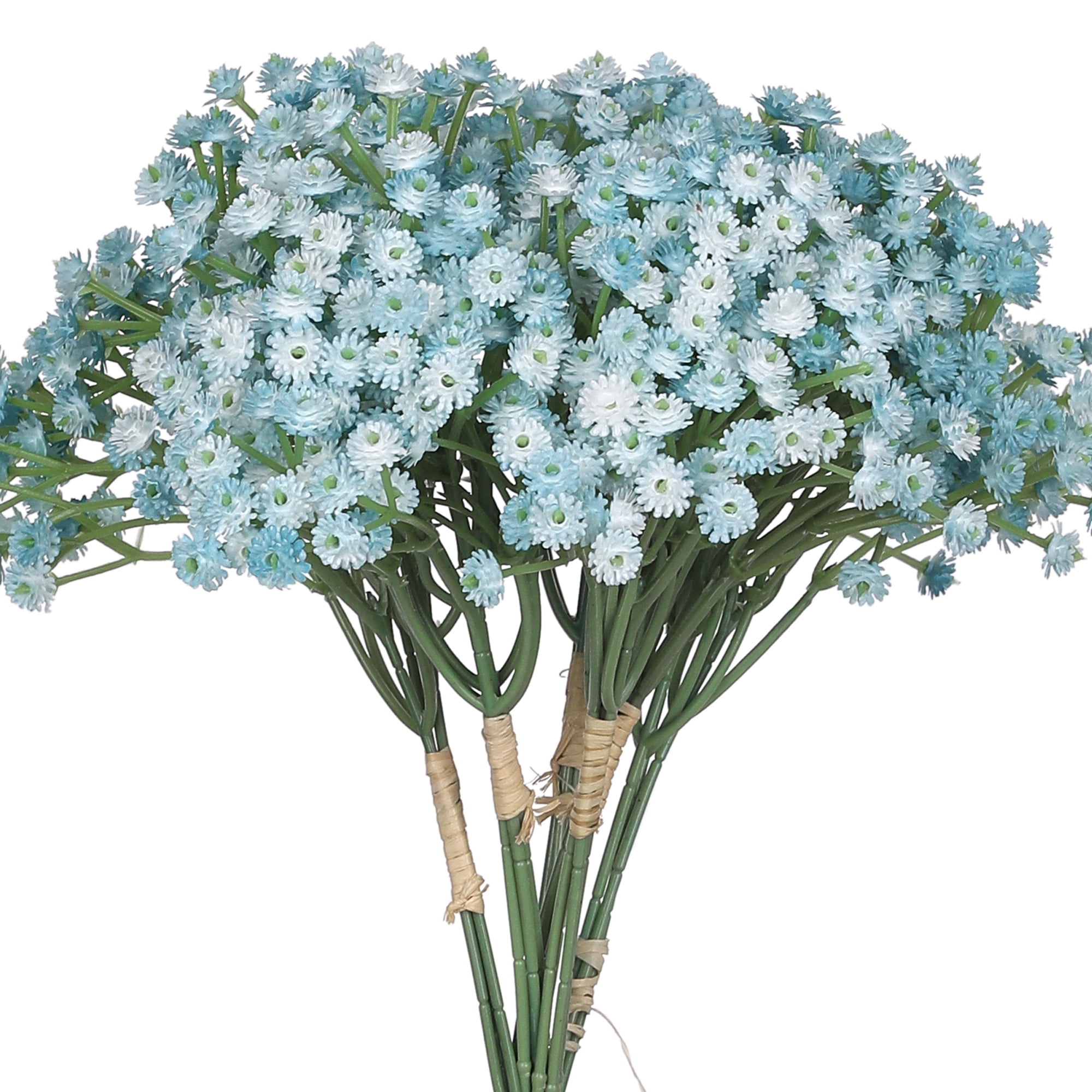Unique Bargains Artificial Flowers 6Pcs Fake Flowers Bouquets Real Touch Bulk Bouquet Blue