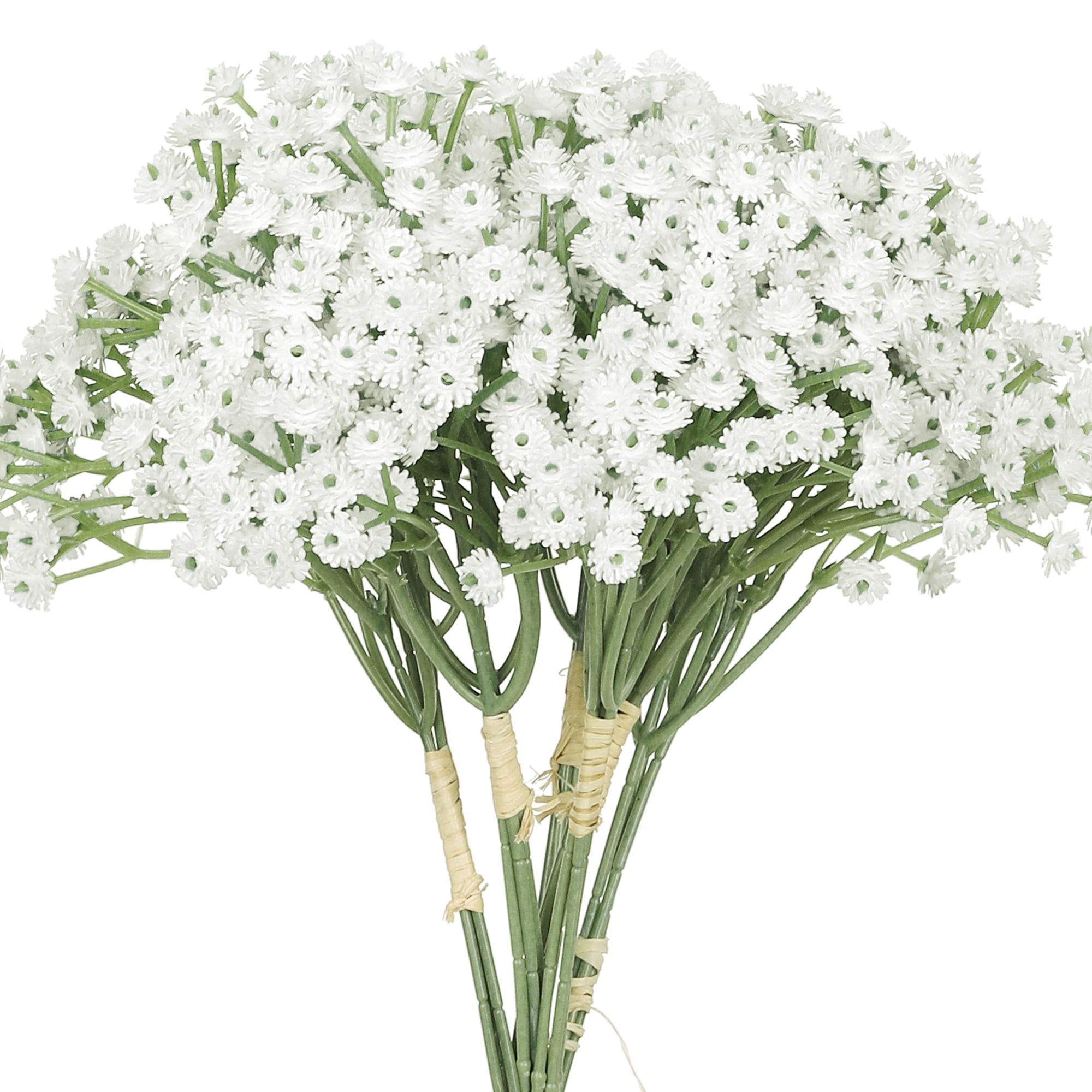 Unique Bargains Artificial Flowers 6Pc Fake Flowers Bouquets Real Touch Bulk Bouquet White