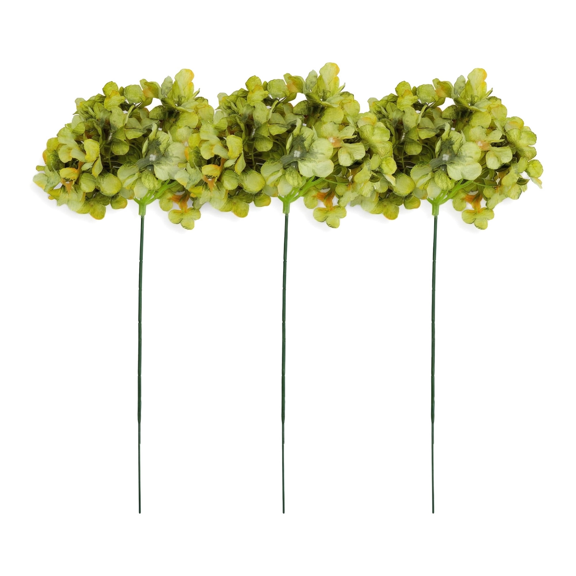 Unique Bargains Artificial Hydrangea Flowers Silk Bouquet Dark Green 17.3inch