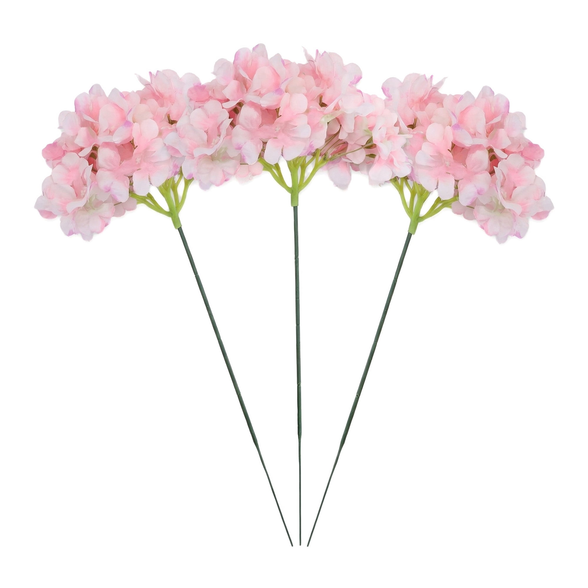 Unique Bargains Artificial Hydrangea Flowers Silk Bouquet Light Pink 17.3inch