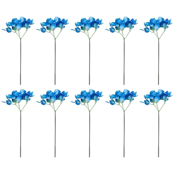 Unique Bargains Artificial Hydrangea Flowers with Detachable Heads Blue 8.3inch