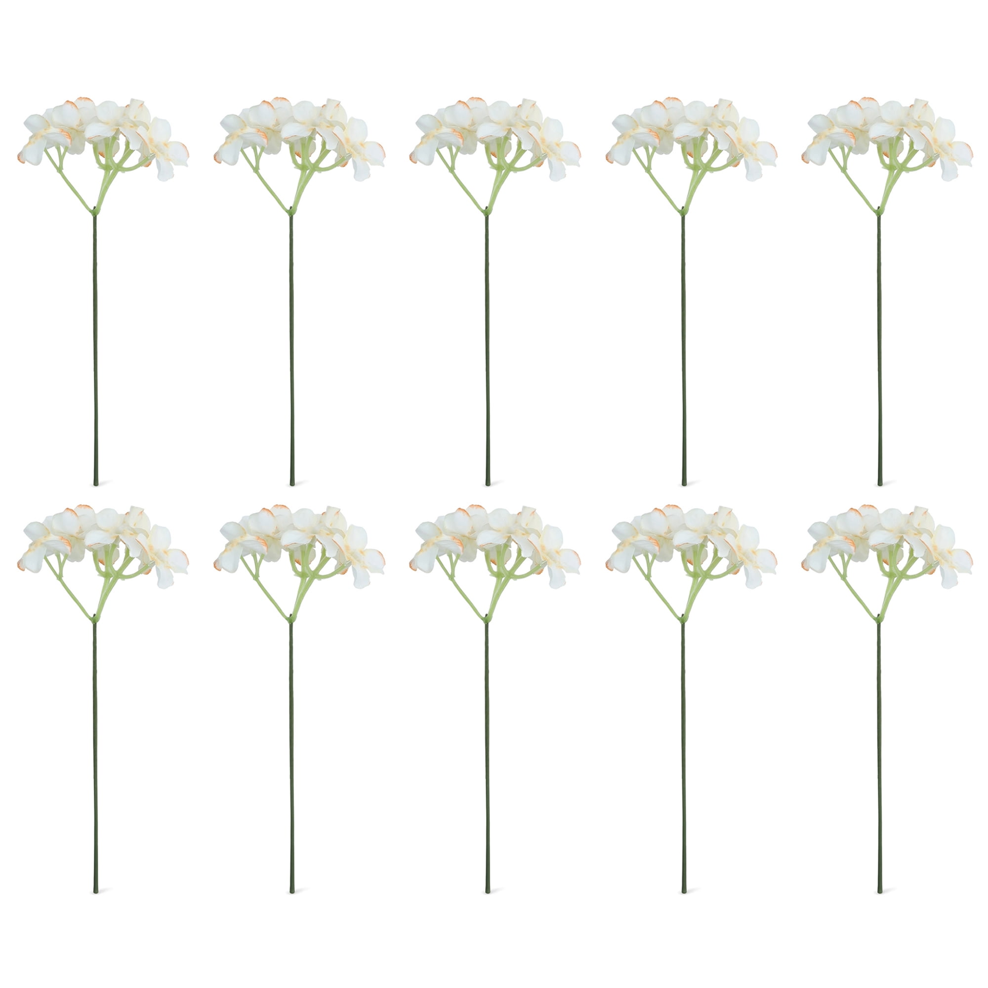 Unique Bargains Artificial Hydrangea Flowers with Detachable Heads Champagne 8.3inch