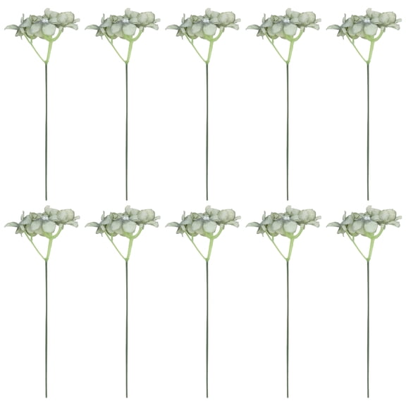 Unique Bargains Artificial Hydrangea Flowers with Detachable Heads Dark Green 8.3inch