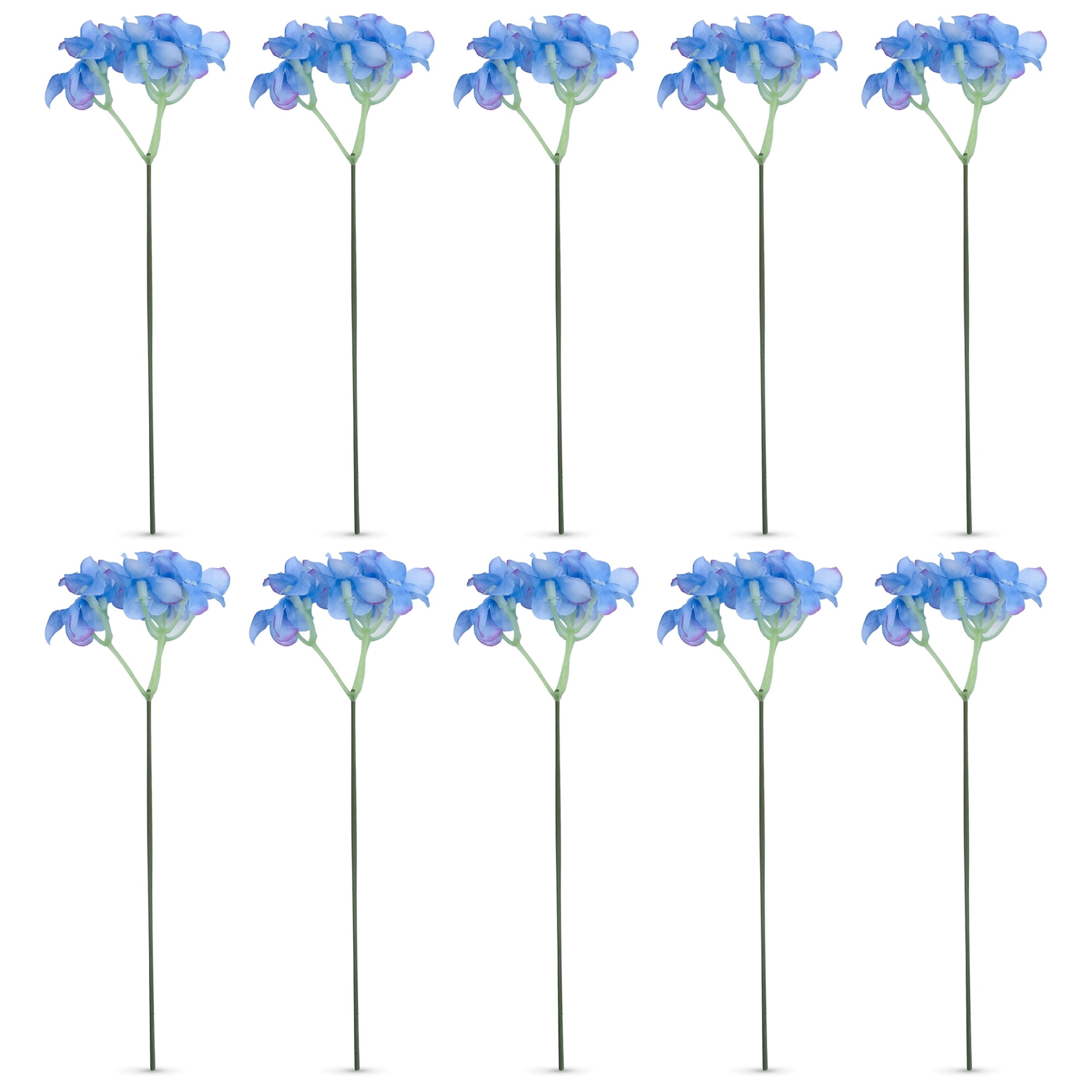 Unique Bargains Artificial Hydrangea Flowers with Detachable Heads Light Blue 8.3inch