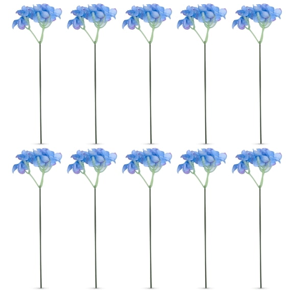 Unique Bargains Artificial Hydrangea Flowers with Detachable Heads Light Blue 8.3inch
