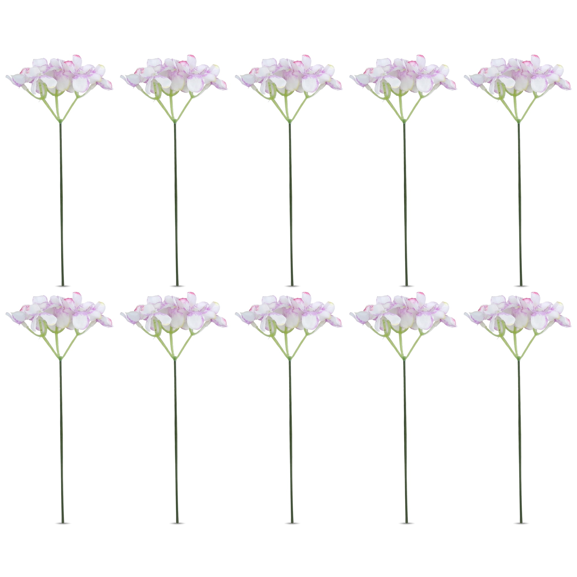 Unique Bargains Artificial Hydrangea Flowers with Detachable Heads Light Purple 8.3inch