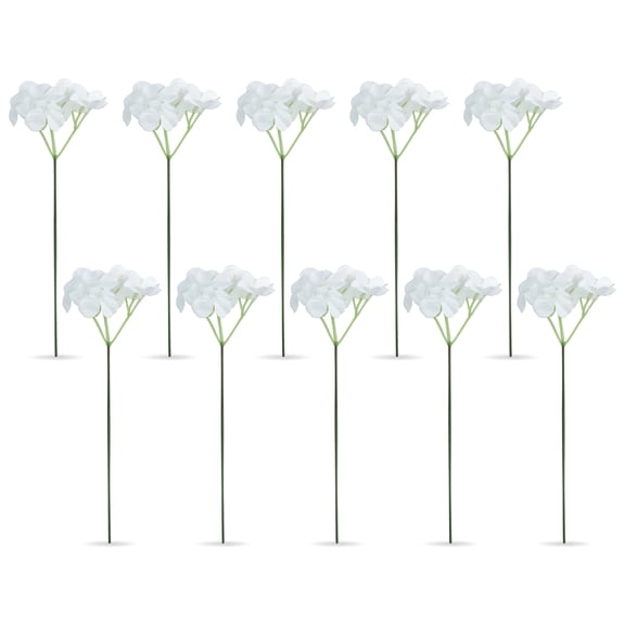Unique Bargains Artificial Hydrangea Flowers with Detachable Heads White 8.3inch